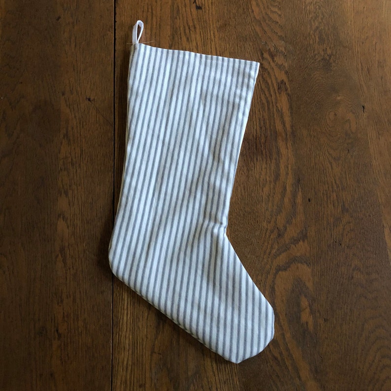 Ticking Stripe Christmas Stockings Ruffled Stocking - Etsy