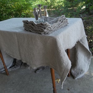 Farmhouse linen tablecloth in your choice of fabric and sizes