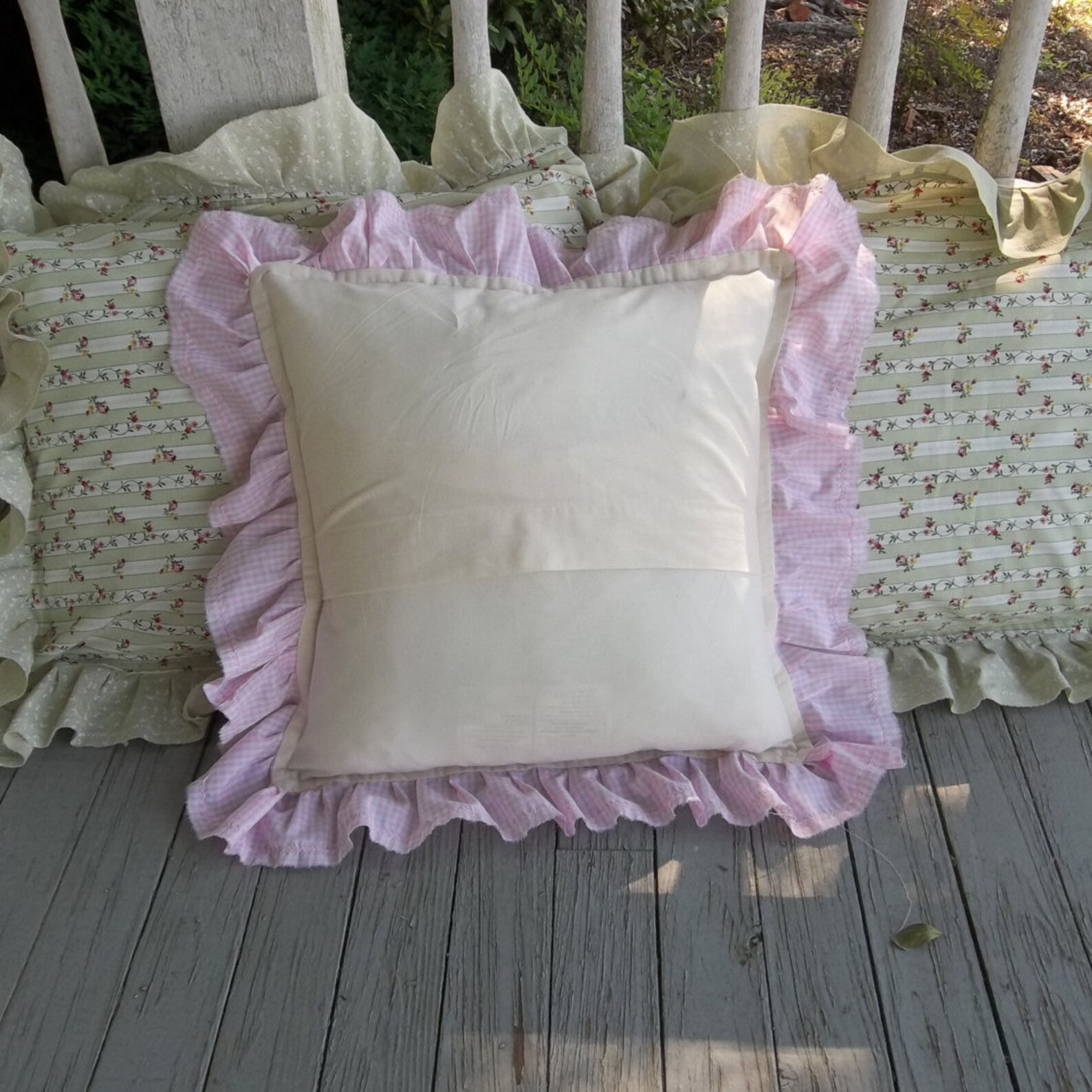Ruffled Pillow Shams Pink Floral Pillowcases With Ruffles Etsy