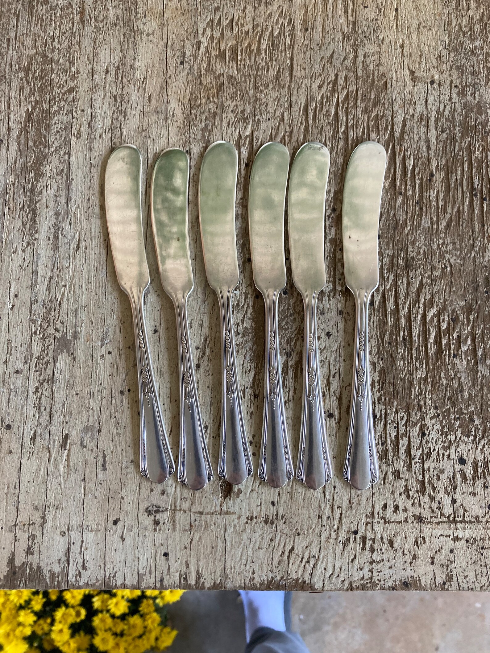 6 Vintage Silver Plate Butter Knives Silverplate Butter Knife Etsy