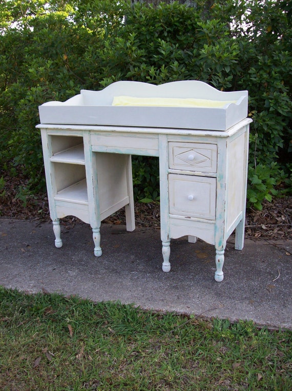 Items similar to Baby Changing Table Convertable Changes to Desk Vanity