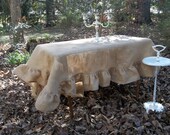 Ruffled Burlap Tablecloth Custom Sizes Ruffled Tablecloth Wedding Decorations Table Decor French Country Prairie Burlap Table Cloth