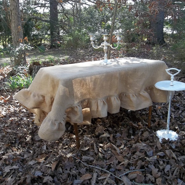 Burlap Tablecloth Etsy