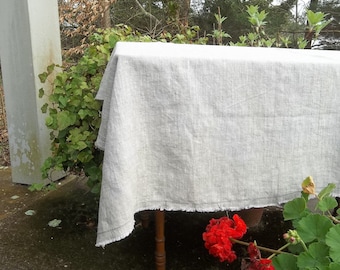 Washed Linen Tablecloth Napkins Handmade Custom Sizes Fabrics Wedding Decorations Table Decor