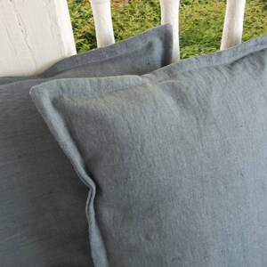 Pair Linen Pillow Shams Tailored Linen Pillows Custom Sizes and Colors Linen Bedding Decorative Pillows French Country image 4