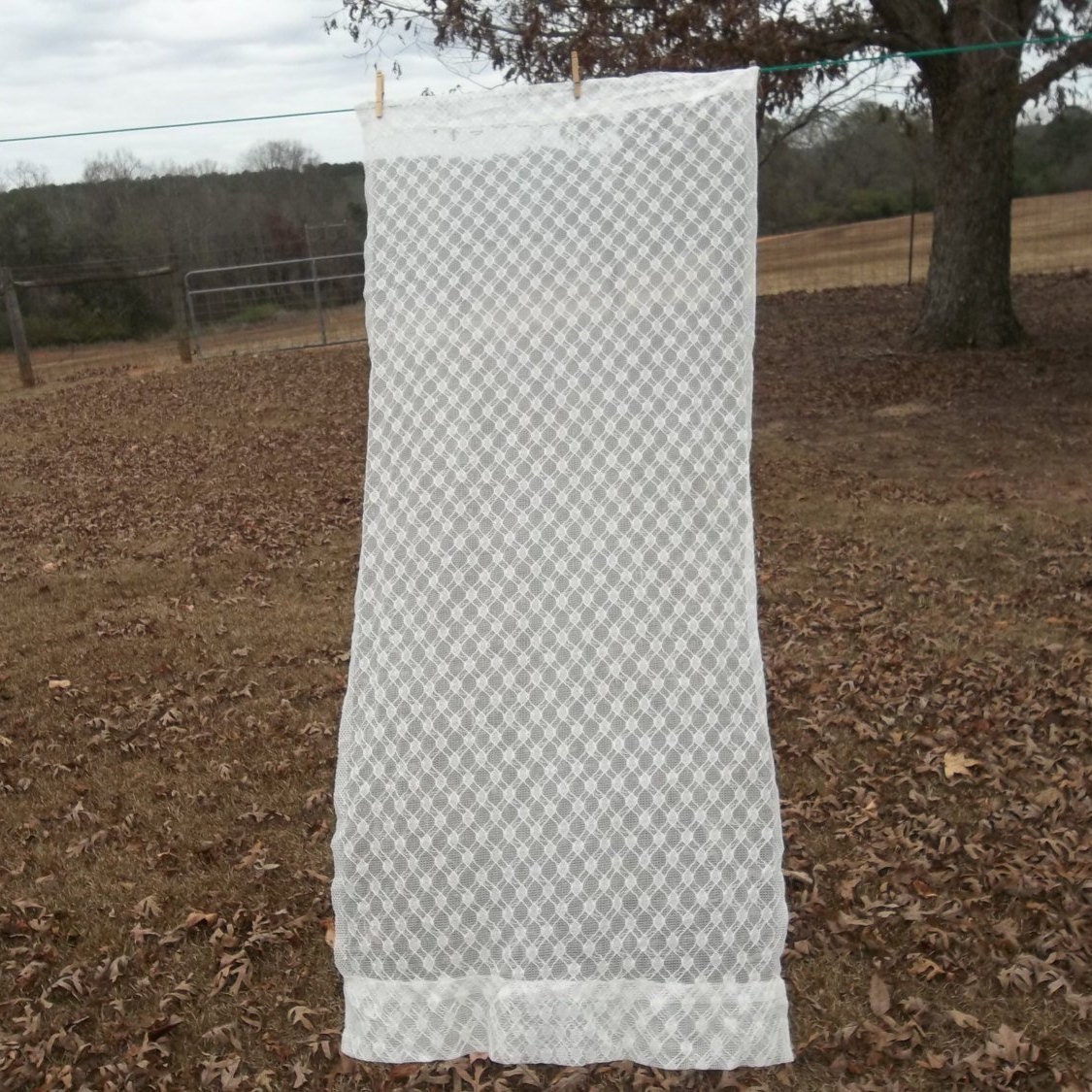 Vintage Lace Curtain Ivory Lace Panel Lace Drapes IVORY | Etsy