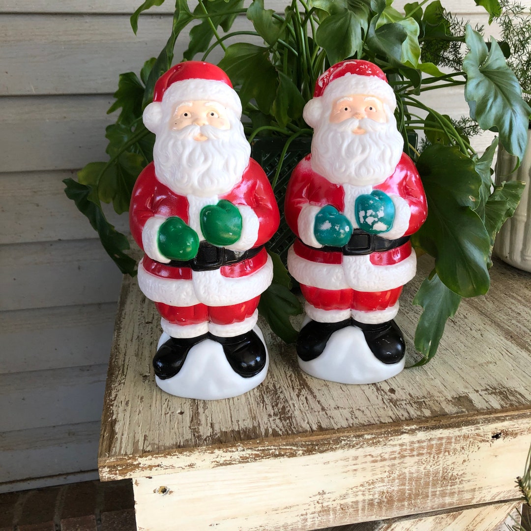 Vintage Santa Blow Mold Set: 1990s Christmas Decorations - Etsy