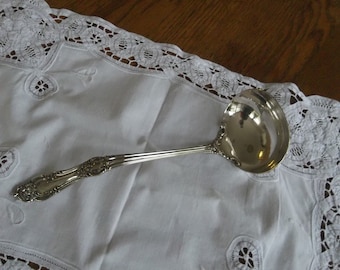 H & T Silver Punch Ladle LORAINE Silver Plate Oyster Ladle MONOGRAM S Wedding Decorations Table Decor French Country