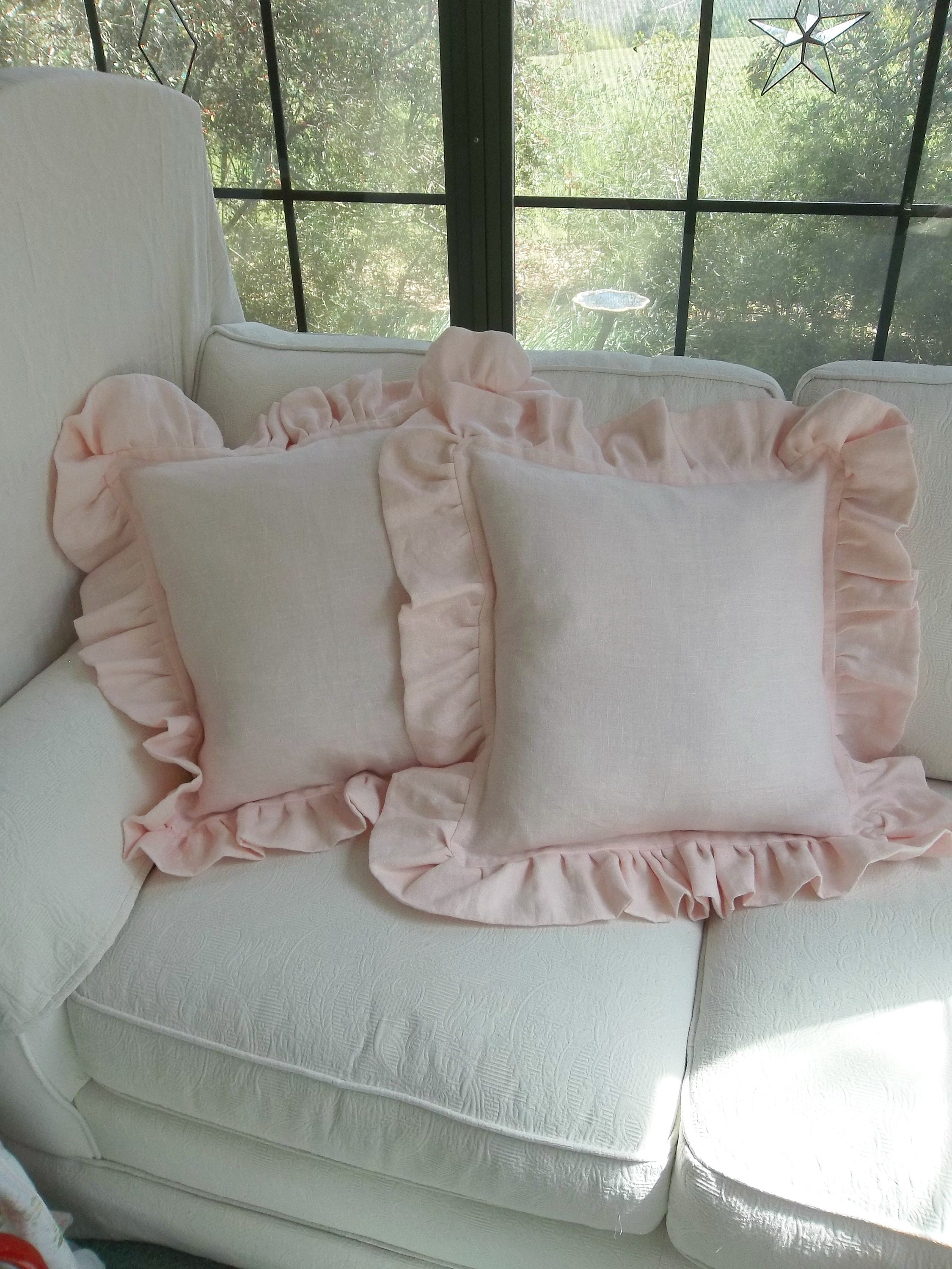 Blush Pink Ikat Lumbar Pillow with Tassels – Concord Pillows