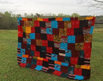 Boho Quilt Kantha Quilted Throw 60x92 Handmade Quilt Quilted Bedding Boho Bedspread Boho Tablecloth Pieced Quilt