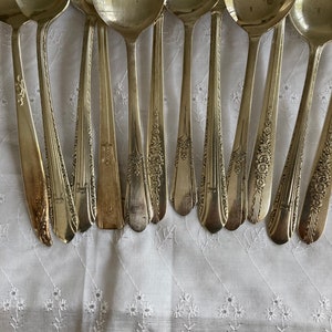 Lot Vintage Mismatched Silverplate Flatware Silver Plate Spoons Table Worthy or Craft Supplies Garden Markers French Country misshettie image 6