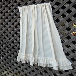 Pair Multi Ruffled Curtains Custom Drapes Double Ruffled Linen Curtains Ruffled Panels Window Treatment French Country Cottage
