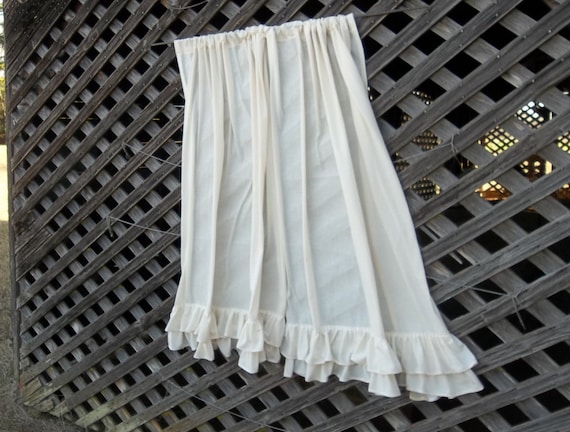 Pair Multi Ruffled Curtains Custom Drapes Double Ruffled Linen Etsy