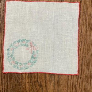 Vintage Christmas Cocktail Napkins for Holiday Table - Mid Century Barware - 2 Sets sold Separately image 7