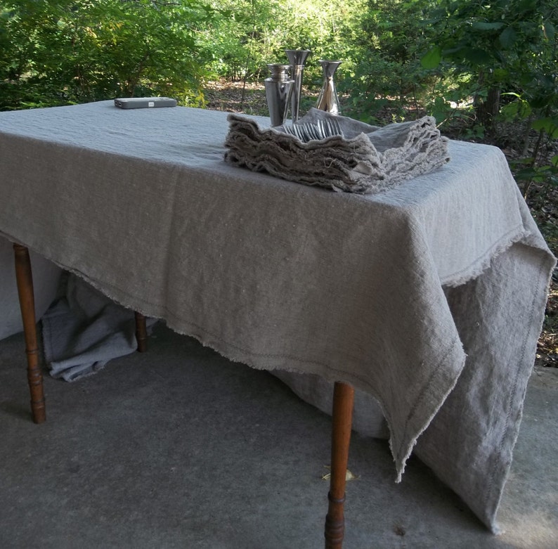 linen tablecloth custom made to fit your table