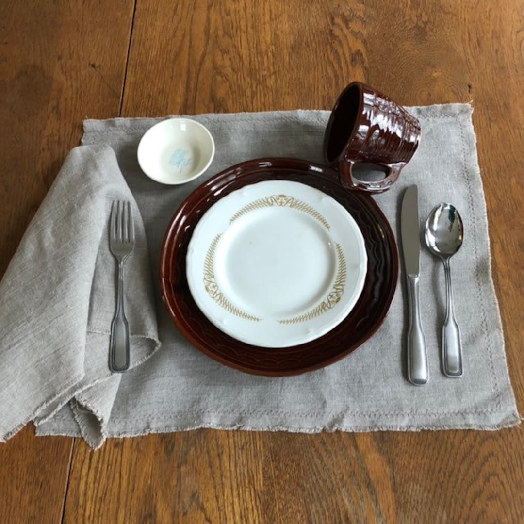 Linen Placemats and Matching Napkins 100 Percent Linen Casual Table