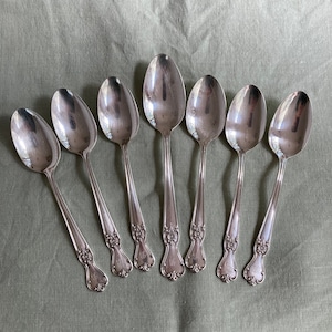 Silver Plate Dessert Spoons SIGNATURE Monogram B Old Company Plate Silver Soup Spoons Silverplate Flatware