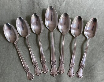 Silver Plate Dessert Spoons SIGNATURE Monogram B Old Company Plate Silver Soup Spoons Silverplate Flatware