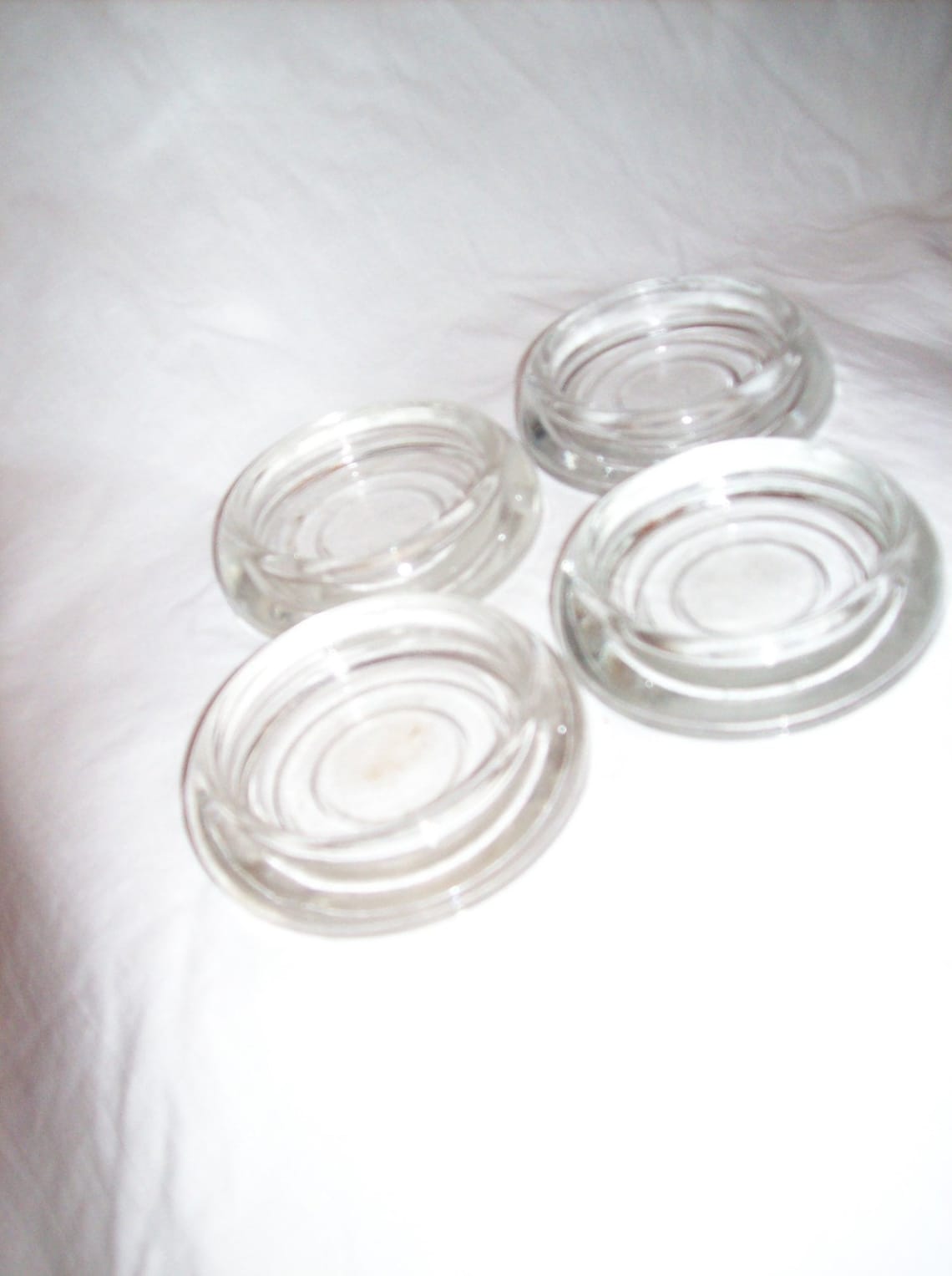 Vintage Glass Coasters Furniture Casters Carpet Floor Etsy