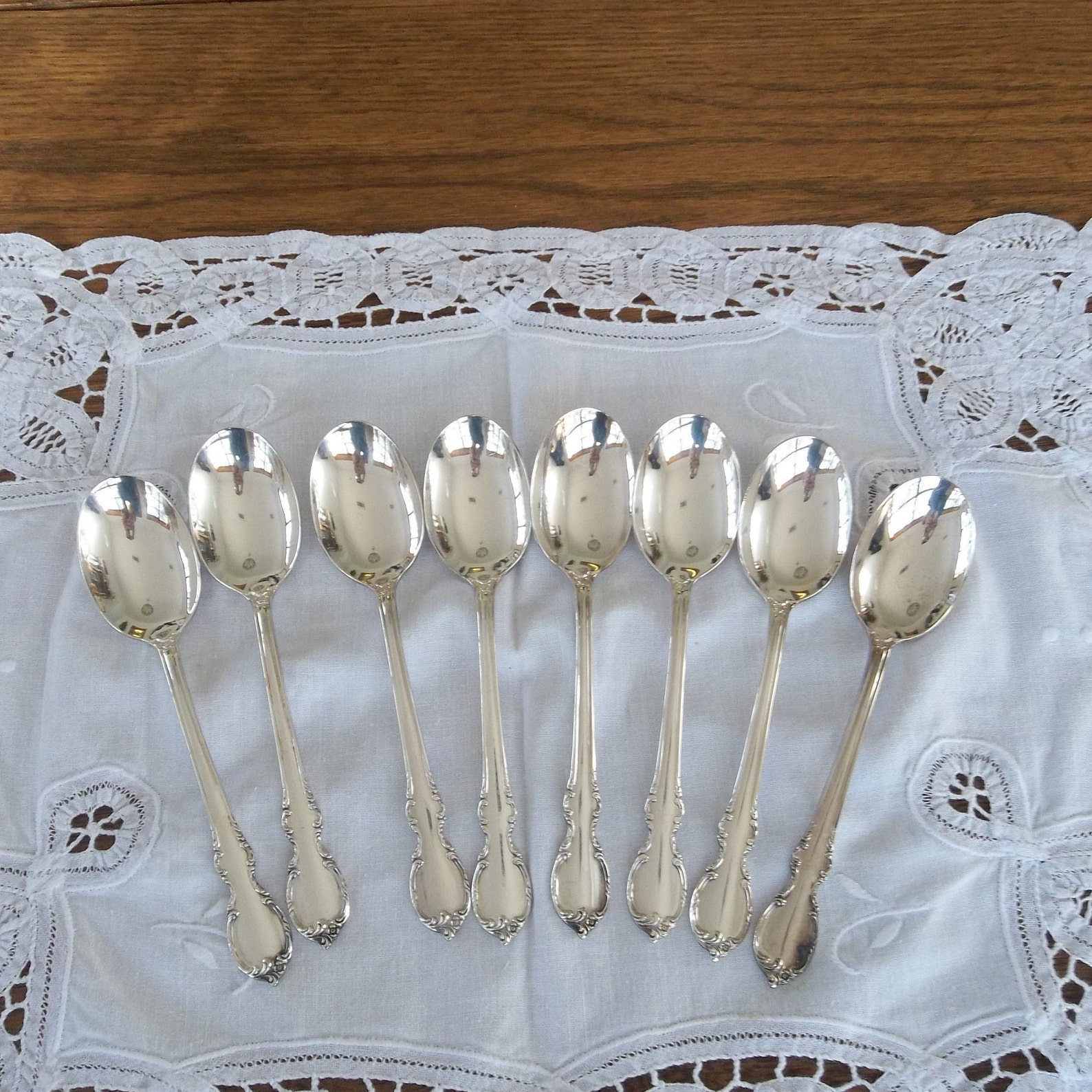 8 Silver Plate Spoons REFLECTION Silver Teaspoons Vintage Etsy New