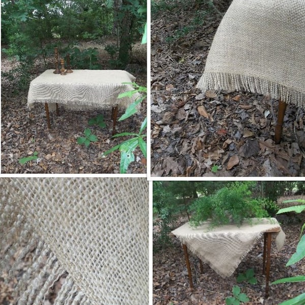 Burlap Tablecloth Etsy
