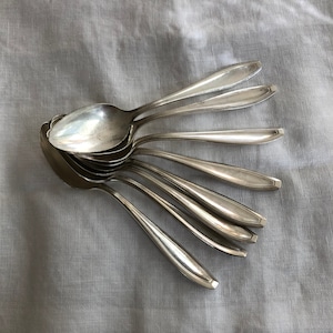 8 Silver Plate Spoons Niagara Vintage Silverplate Flatware Silver Picnic Flatware French Country