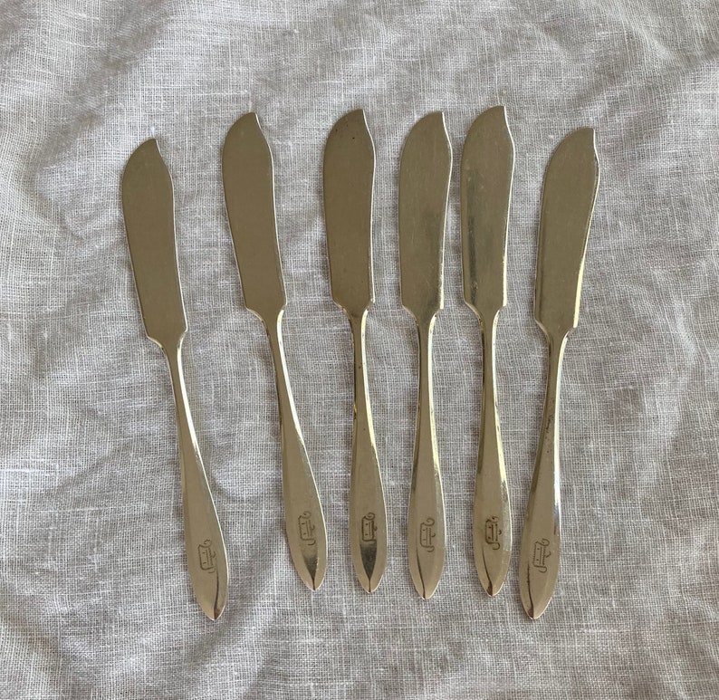 Silver Plate Butter Knives PATRICIAN Silver Butter Spreaders Set of 6 Cheese Spreaders French Country misshettie image 3