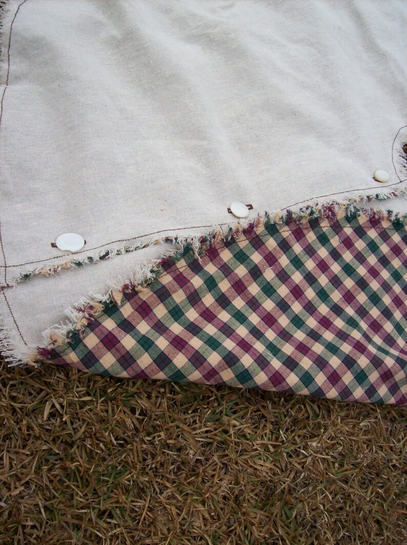 Primitive Christmas Tree Skirt Farmhouse Christmas Decoration Rustic