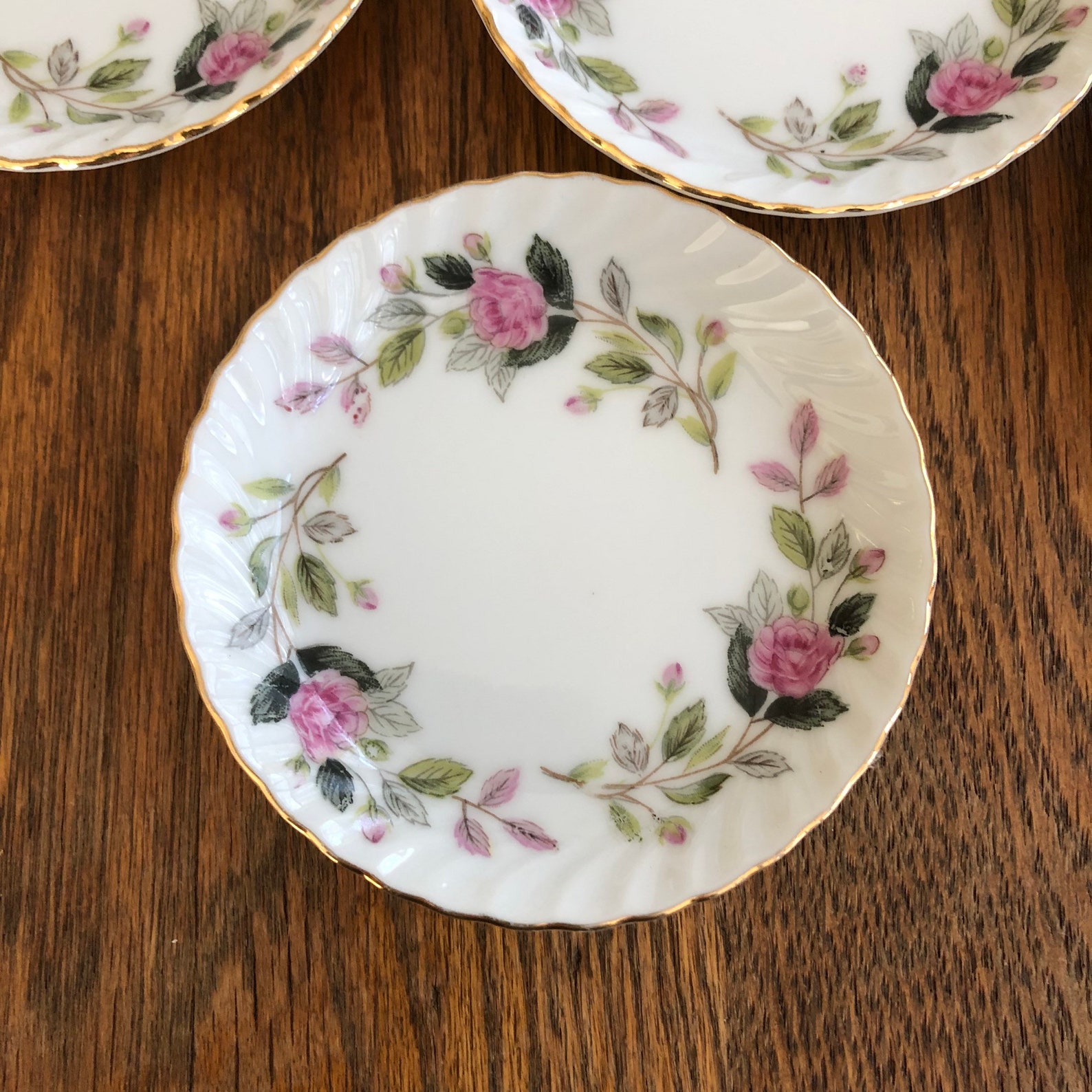 Vintage Butter Pat Dishes Mid Century Drink Coasters Etsy