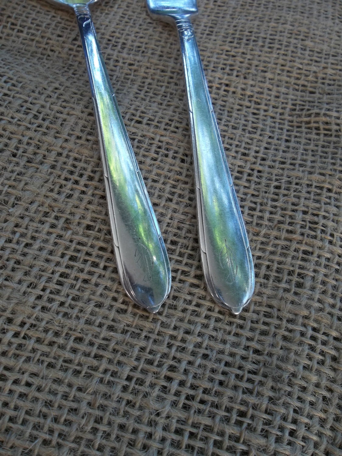 BERKLEY SQUARE Silver Butter Knife Sugar Spoon MONOGRAM G Etsy