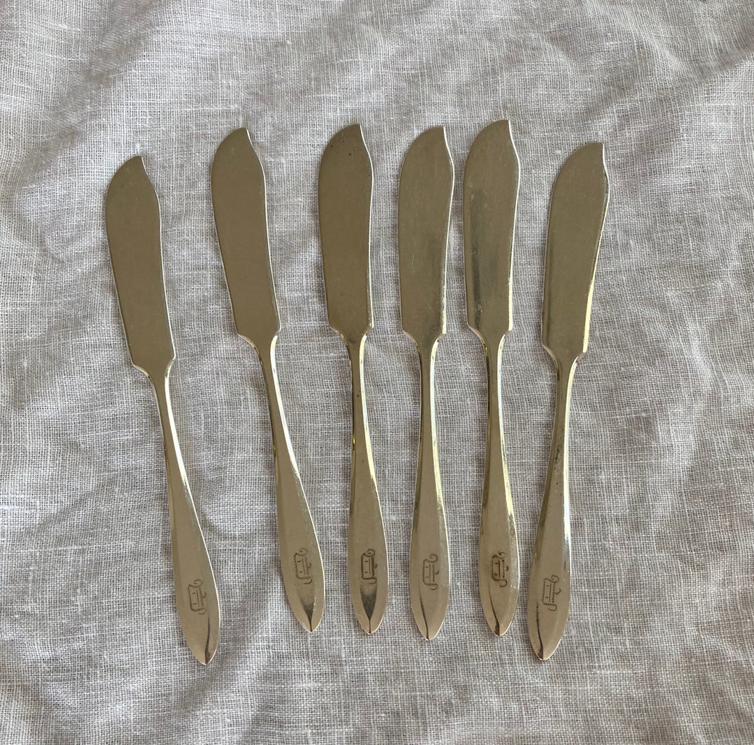 Silver Plate Butter Knives PATRICIAN Silver Butter Spreaders Set of 6