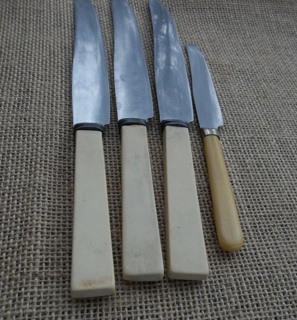 Vintage Celluloid Knives Mismatched Flatware Mother of Pearl Etsy