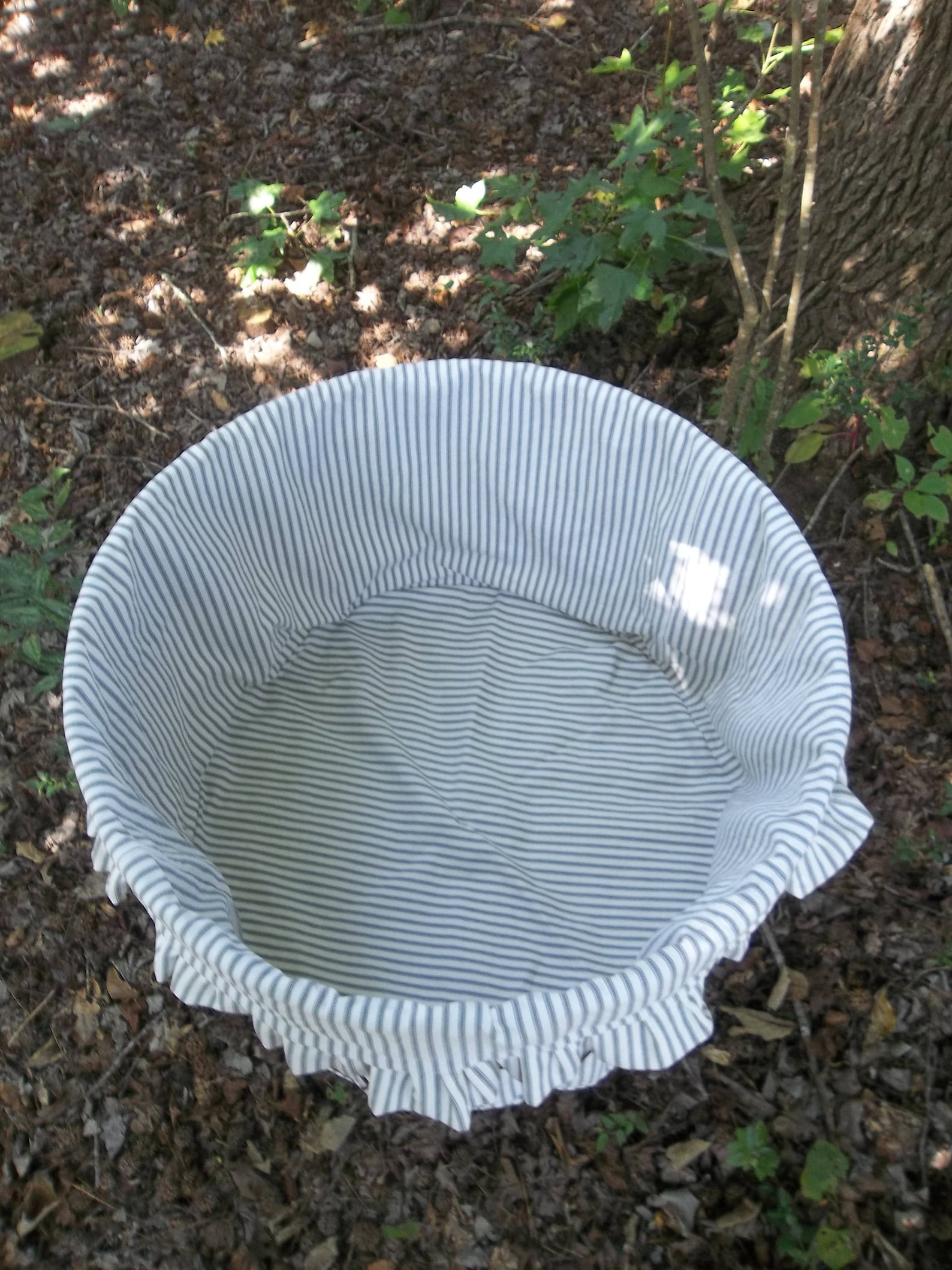 Custom Laundry Basket Liner Linen Basket Liner Ruffled Basket Etsy