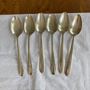 Lot Vintage Mismatched Silverplate Flatware Silver Plate Spoons Table Worthy or Craft Supplies Garden Markers French Country misshettie image 3