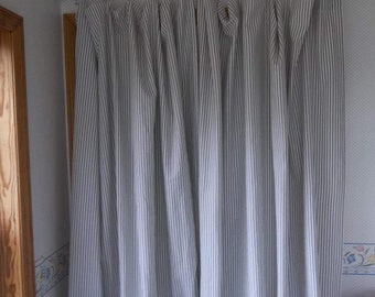 Custom Ticking Drapes - Striped Curtains - Stripe Panel Custom Colors MissHettie
