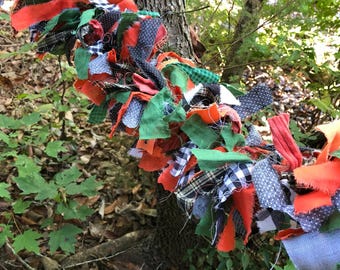 Halloween Fabric Garland - Raggedy Mantle Decor for Fall - Handmade MissHettie