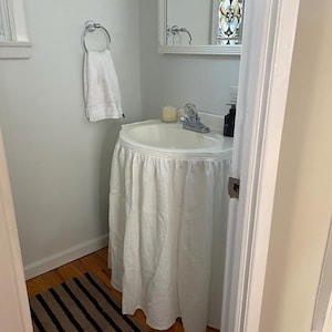 pedestal sink skirt, Custom-made by MissHettie