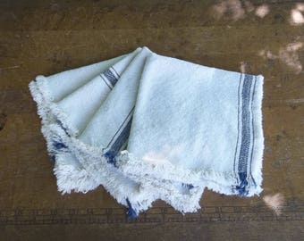 4 Grain Sack Napkins Set Farmhouse Napkins Grain Sack Fabric Dinner Napkins Handmade French Country Napkins Wedding Decorations
