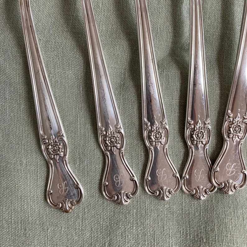7 Silver Plate Dessert Forks Old Company Plate Signature Etsy