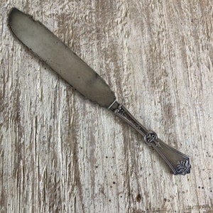 Silver Plate Cake Saw 1871 Rustic Cake Knife Cake Server Vintage Ornate Flatware Wedding Decorations Table Decor French Country misshettie