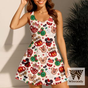 women's christmas dresses Women's Christmas printed off-shoulder autumn and winter dress main image 0