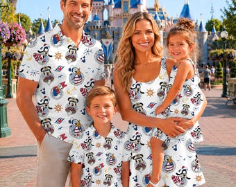 Mickey Minnie Pluto Goofy Donald Daisy Cruise Time Line Destiny Shirt, Cruise Skater Dress, Family Matching Outfit