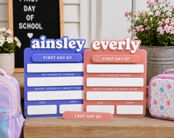 Acrylic First Day of School Sign, Personalized School Sign, Back to School, Photo Prop, Custom First & Last Day School Board, Milestone Sign