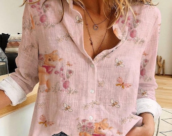 Pooh & Tigger Casual Shirt, Disney Inspired Blouse