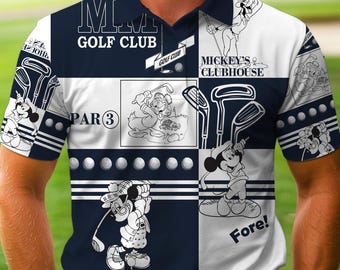 Mickey Golf Polo Shirt, Clubhouse Golf Club Short Sleeve Tee