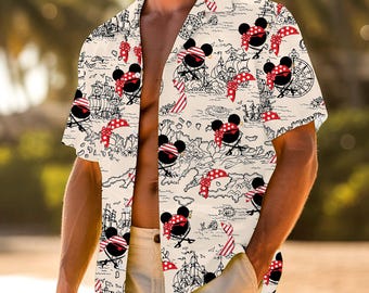 Mickey Minnie Pirate Mickey Cruise Hawaiian Shirt, Mickey Cruise Hawaiian Shirt, Disney Hawaiian Shirt