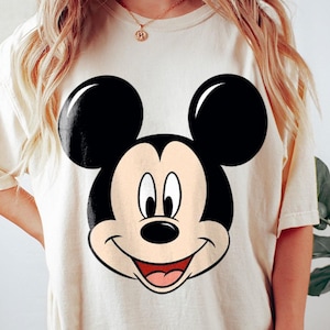 Mickey Big Face T Shirt - Etsy