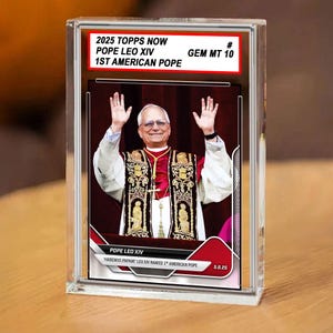 Psa 10 2025 Topps Now 1st American Pope Pope Pope Leo Xiv Rc