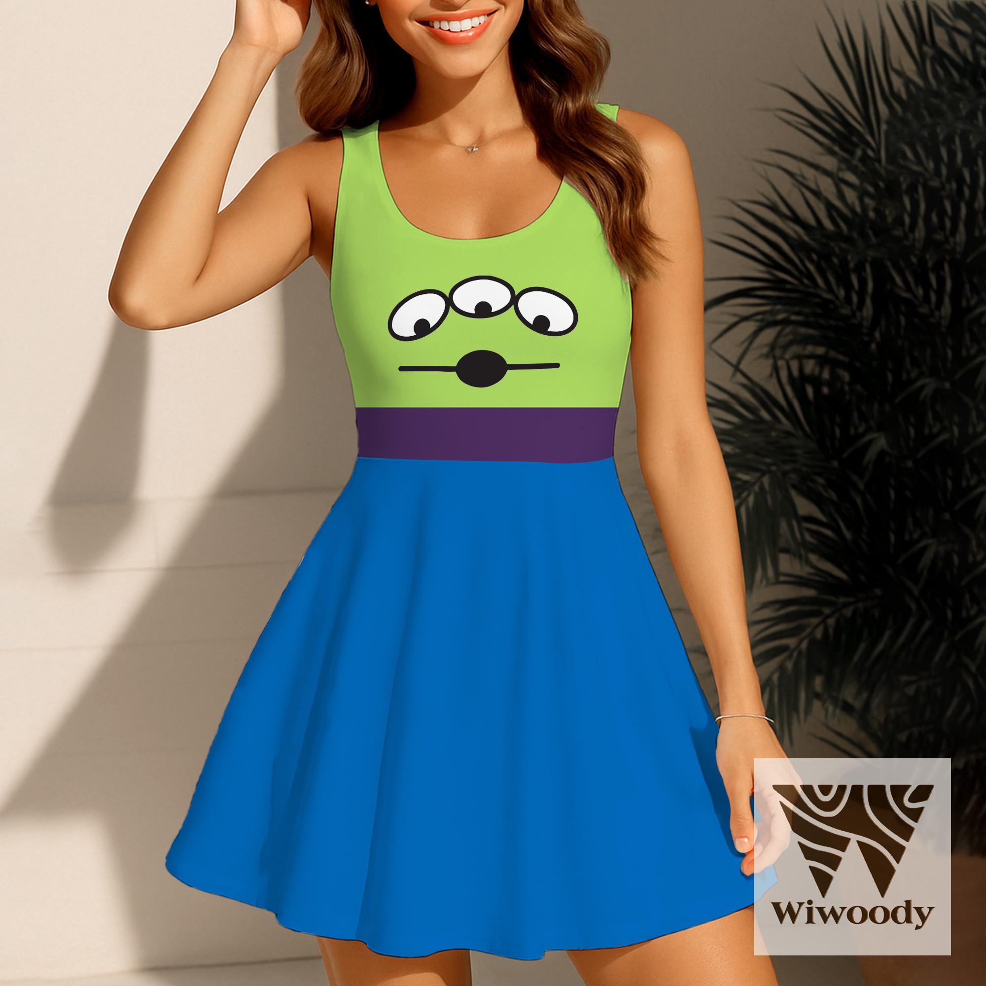 blue dress for baby girl Solar System Busy Dress main image 1