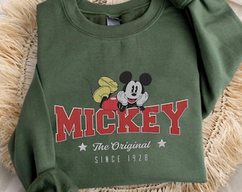 Mickey Mouse 'The Original' Embroidered Sweatshirt, Retro Disney Fan Apparel
